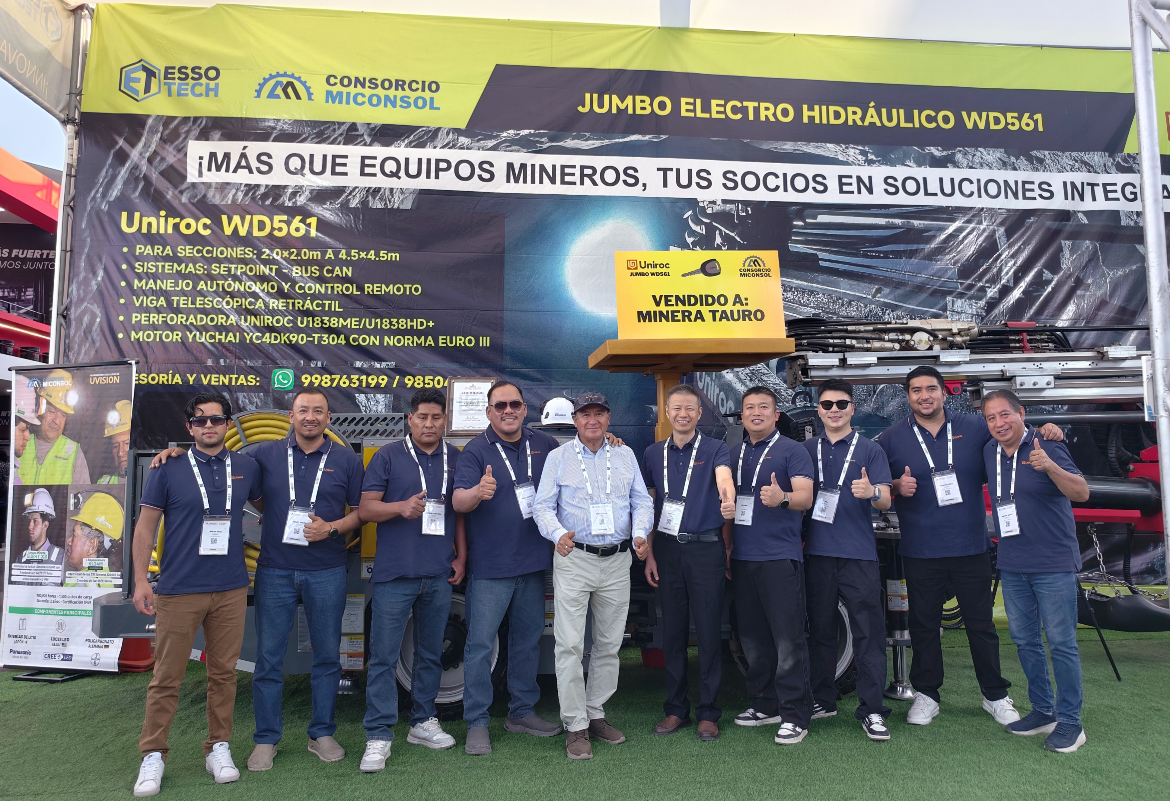 Uniroc brilla en Perumin de Perú